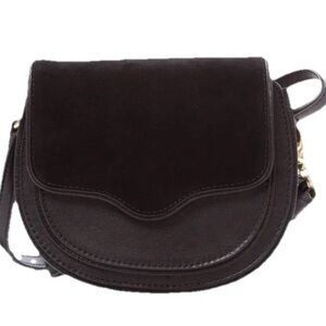 Rebecca Minkoff Mini Suki Blk Leather and Suede Crossbody Bag